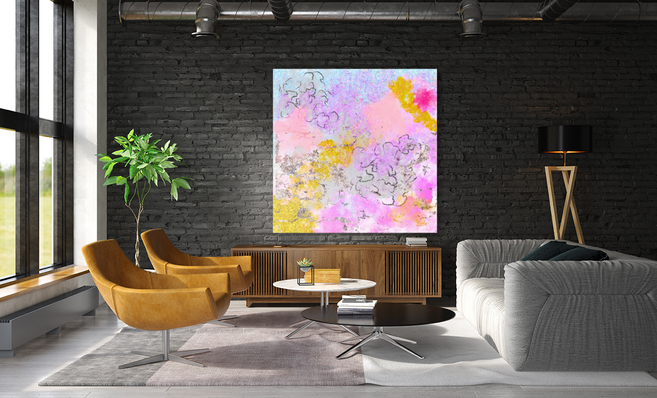 Metallic abstract Art