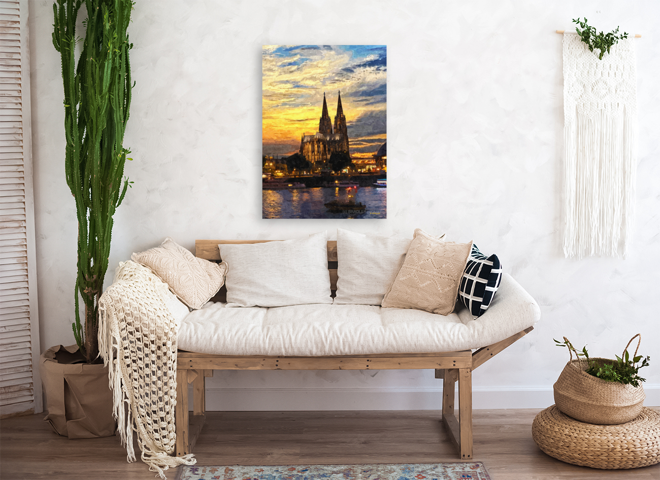 Cologne Cathedral Sunset Art
