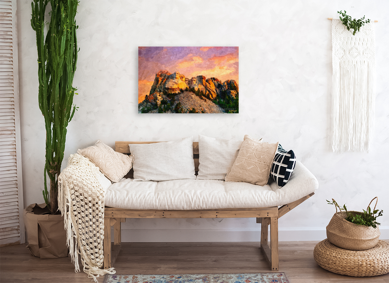 Mt Rushmore Sunset Art