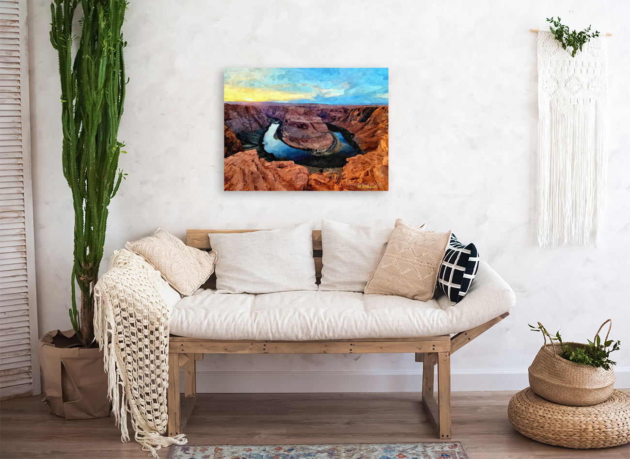 Horseshoe Bend Sunset Art