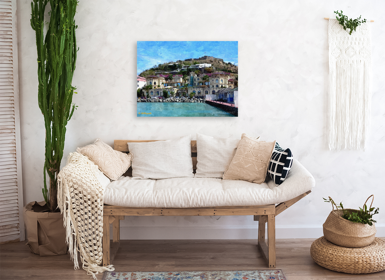 Island Town View Art
