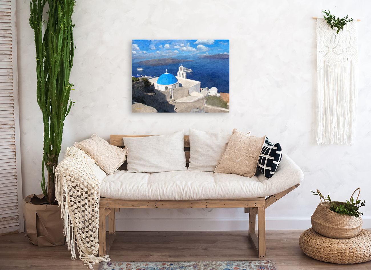 Santorini Ocean View Art