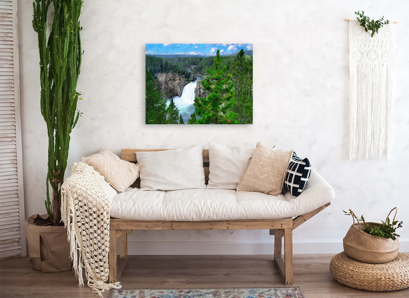 Yellowstone Waterfall Art