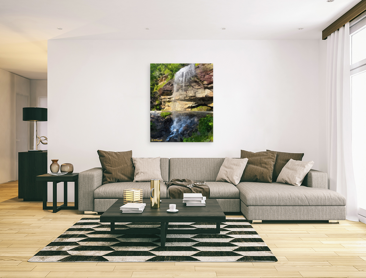 Reflective waterfall Art
