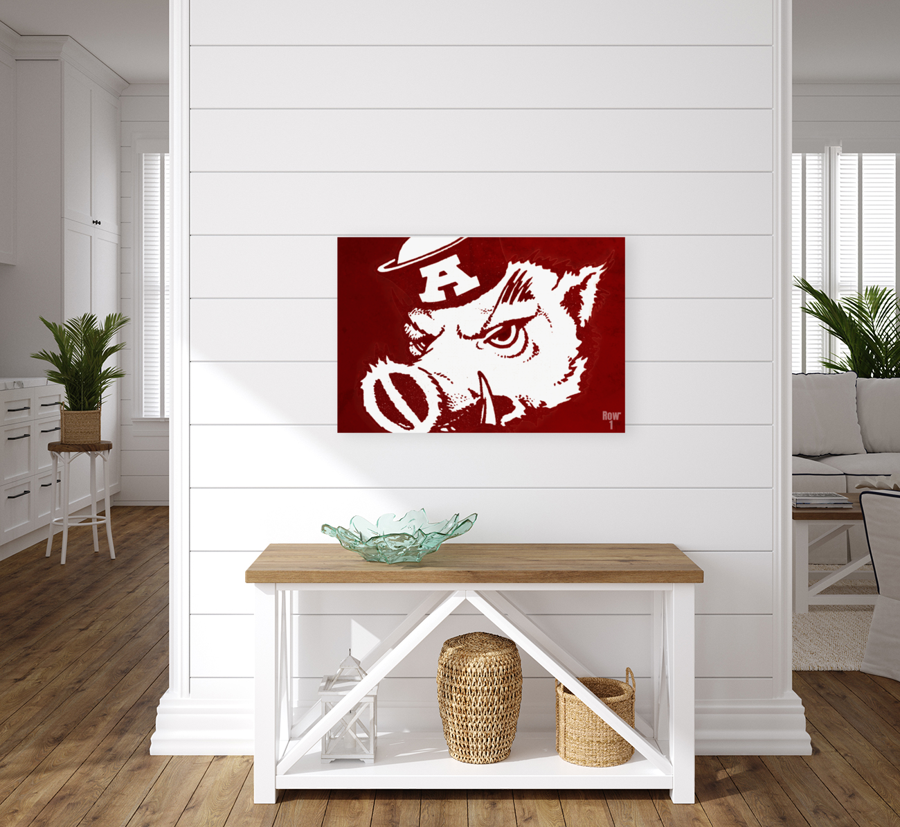 Vintage Arkansas Razorback Sailor Hog Art by Row One Brand Wall Art
