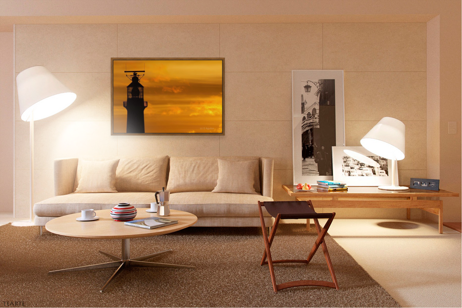 lighthouse at sundown Art