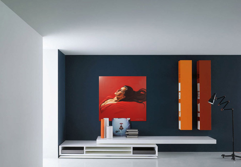 Lady in red Art