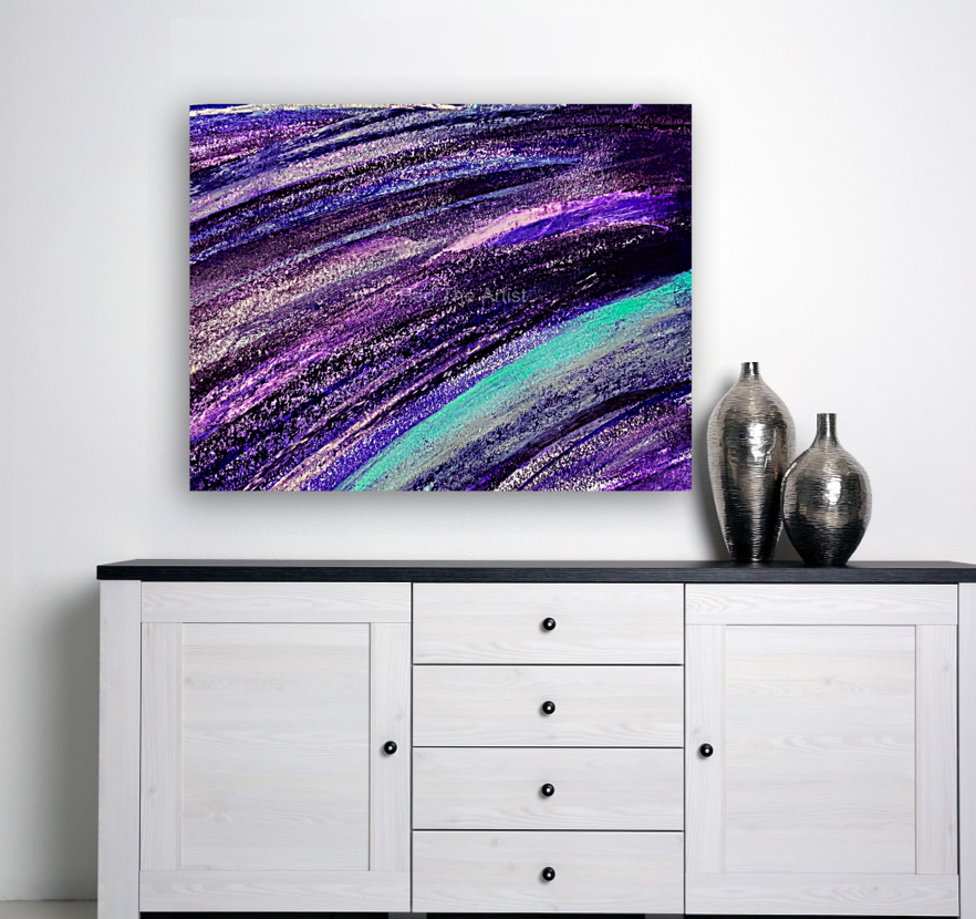 Turquoise Flow Art