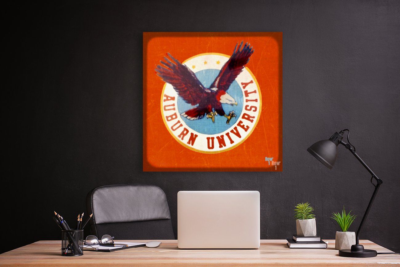 Vintage Auburn University Throwback Art Art