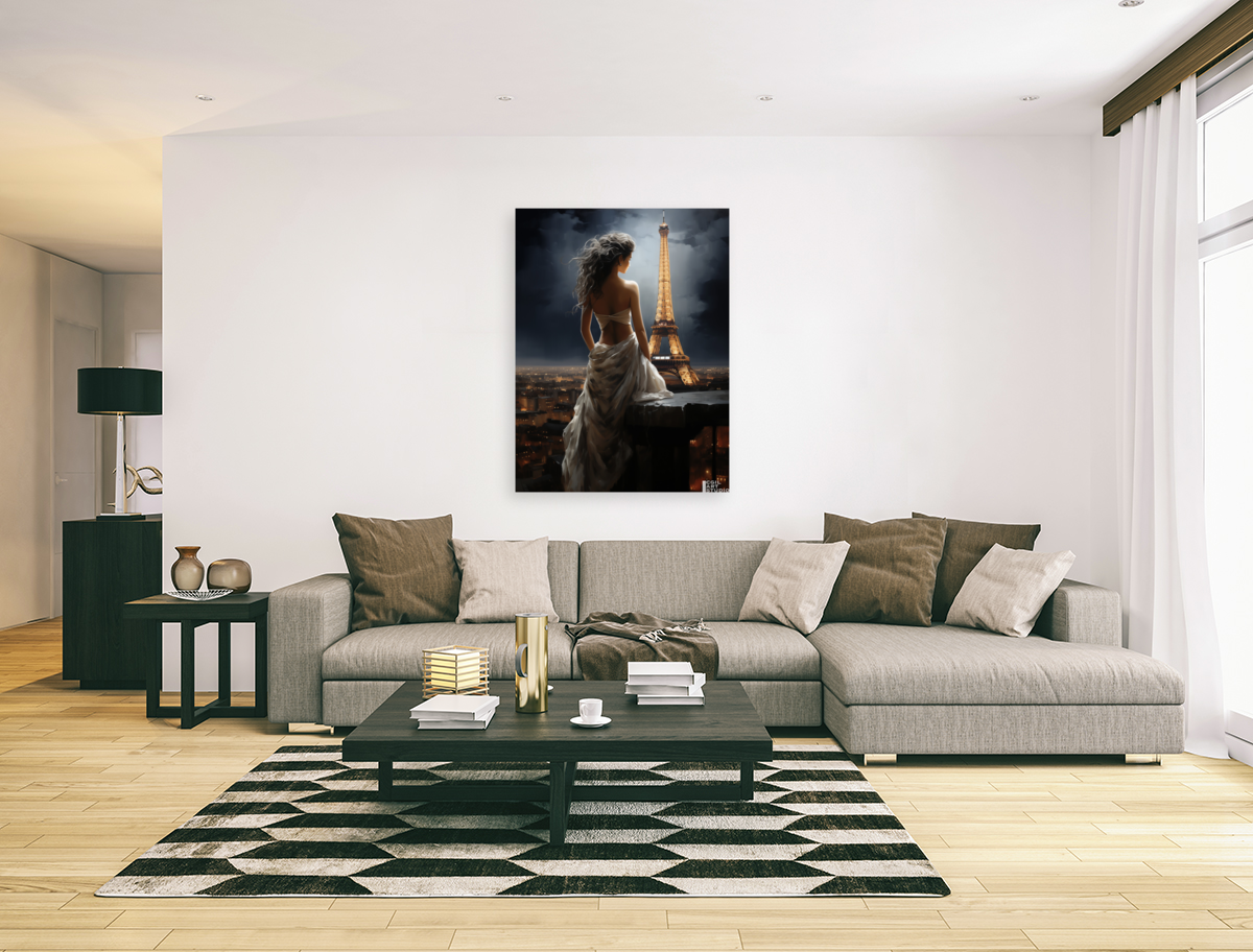 TORRE EIFEEL AND MOON Art