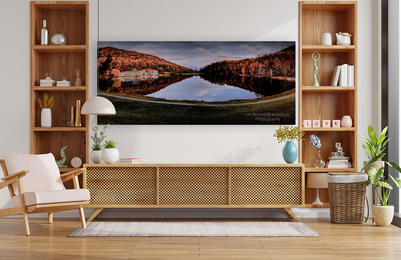 Peaks of Otter Lake Panorama in Autumn Art