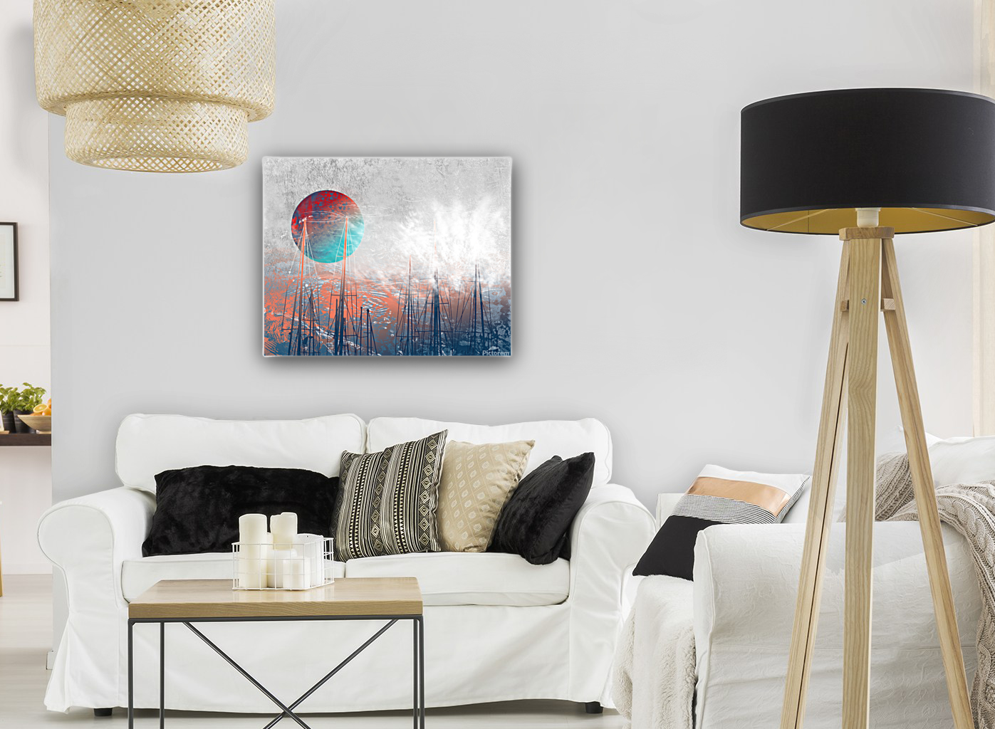 RED & BLUE MOON Art