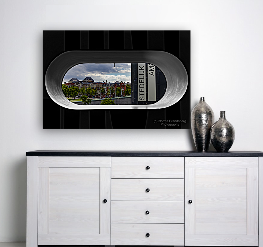 Stedelijk Museum Window in Amsterdam Art