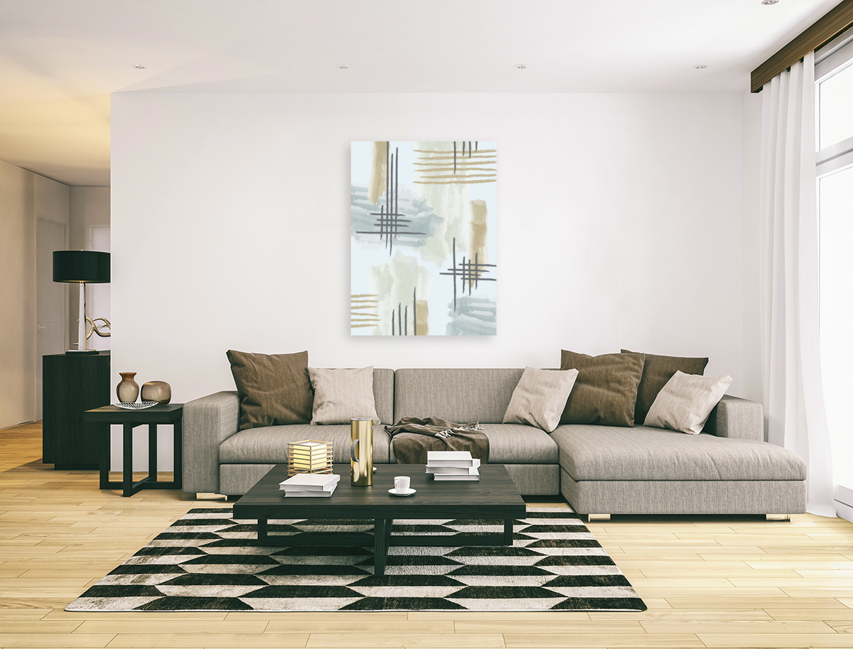 Abstract Warm Minimalism Art