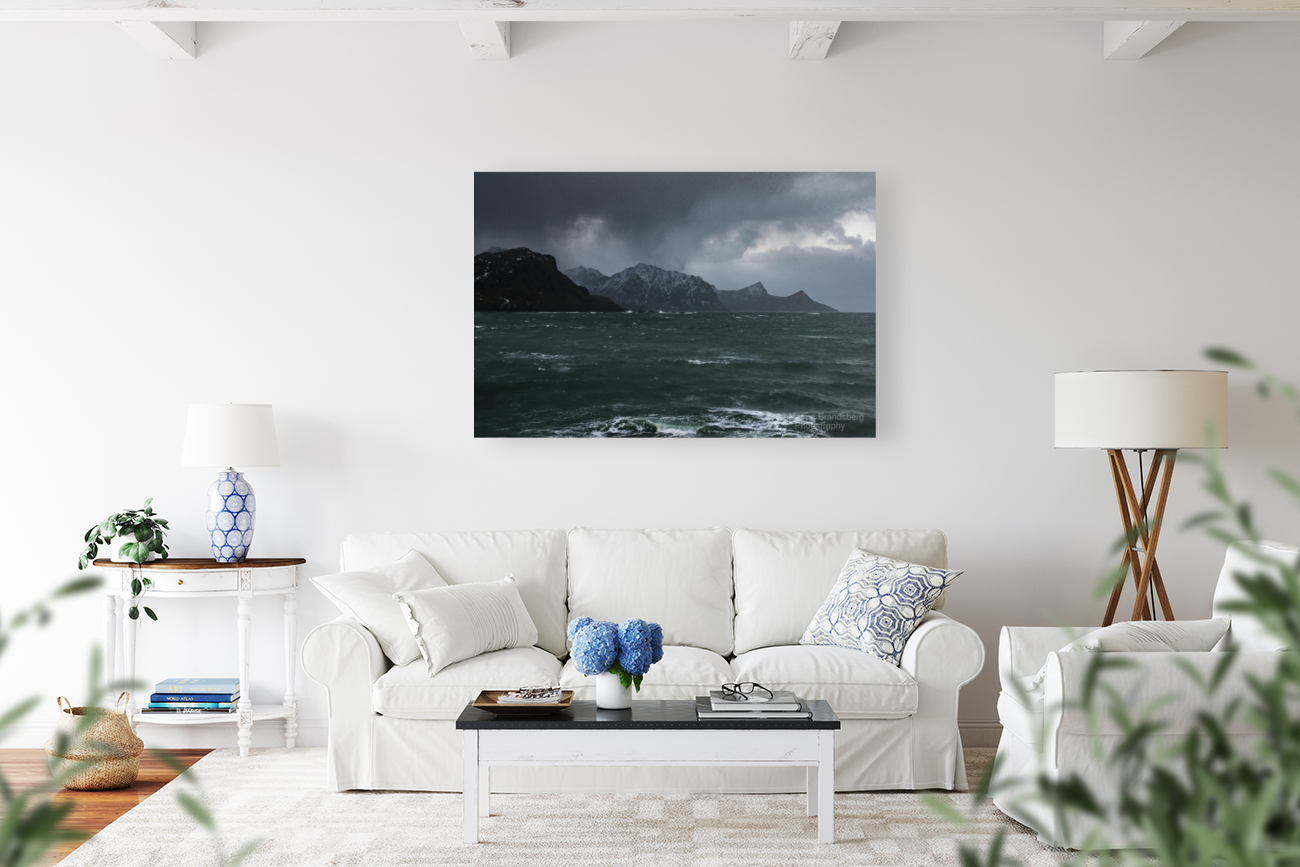 Lofoten Gale Wind sand Rocky Coastline Art