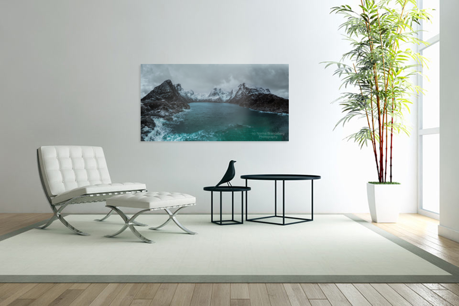 Lofoten Road Fjord Panorama Art