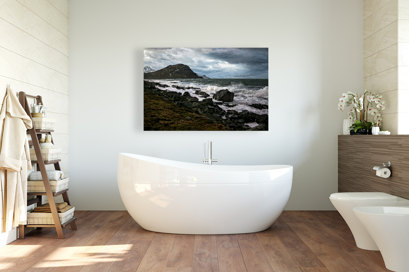 Norwegian Islands Stormy Seas Art
