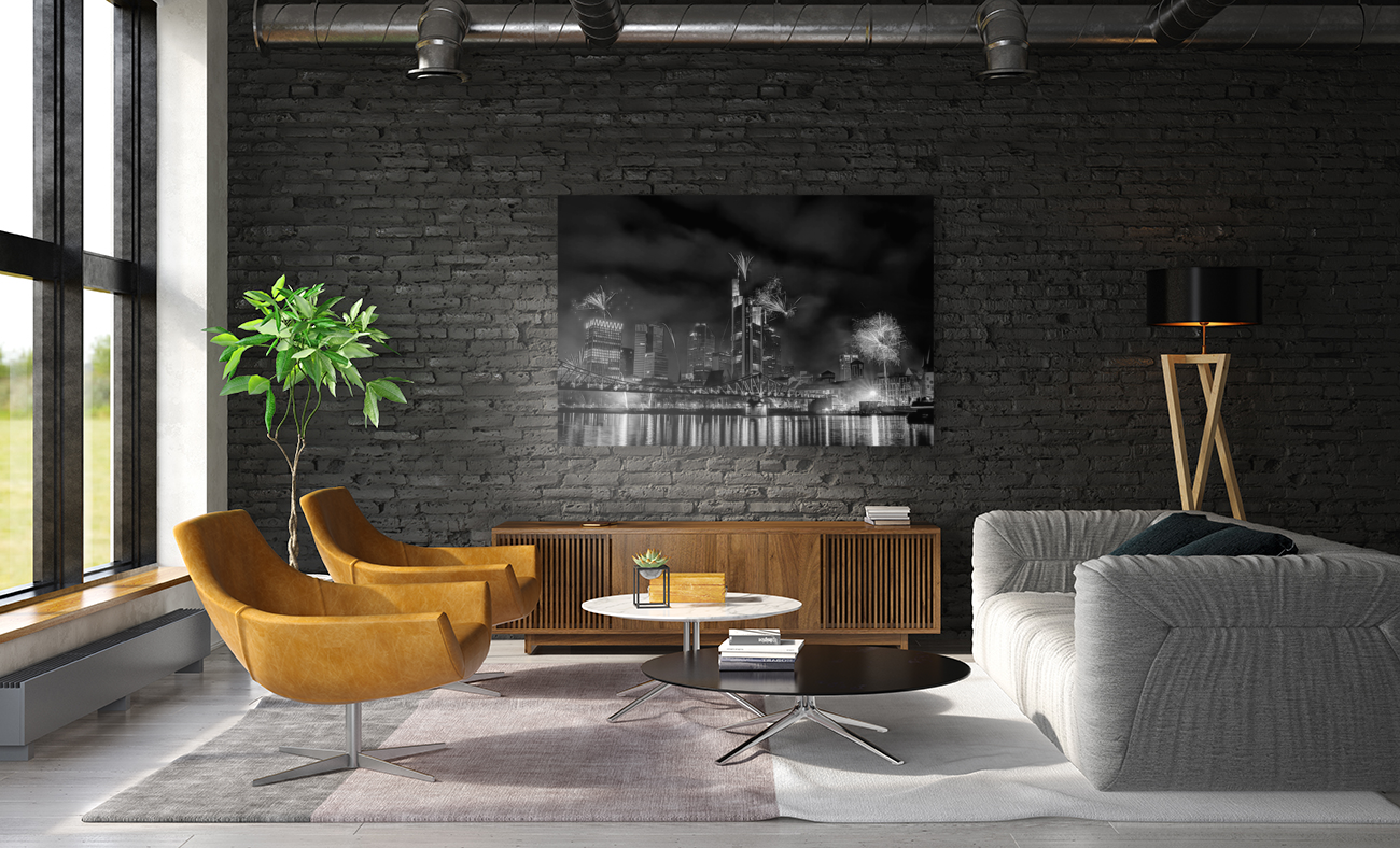 Frankfurt New Years in Black and White Art