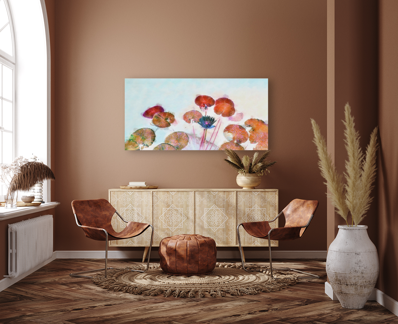 Lily Pads Contemporary Panoramic Art