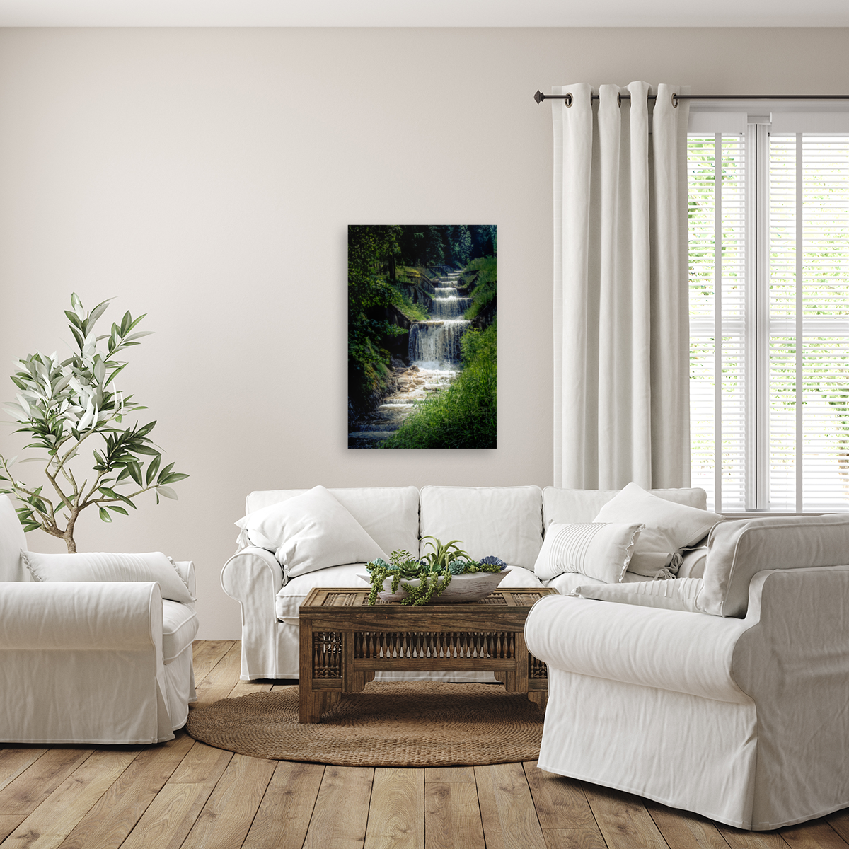 The Dolomite Waterfall Cascade Art