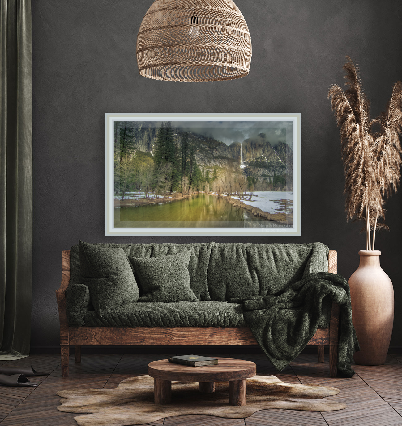 Bordered Yosemite Tunnel View Art