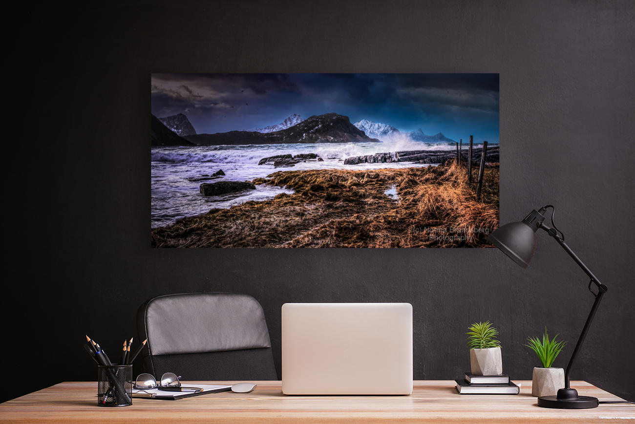 Loften Beach Gale Force Winds Art