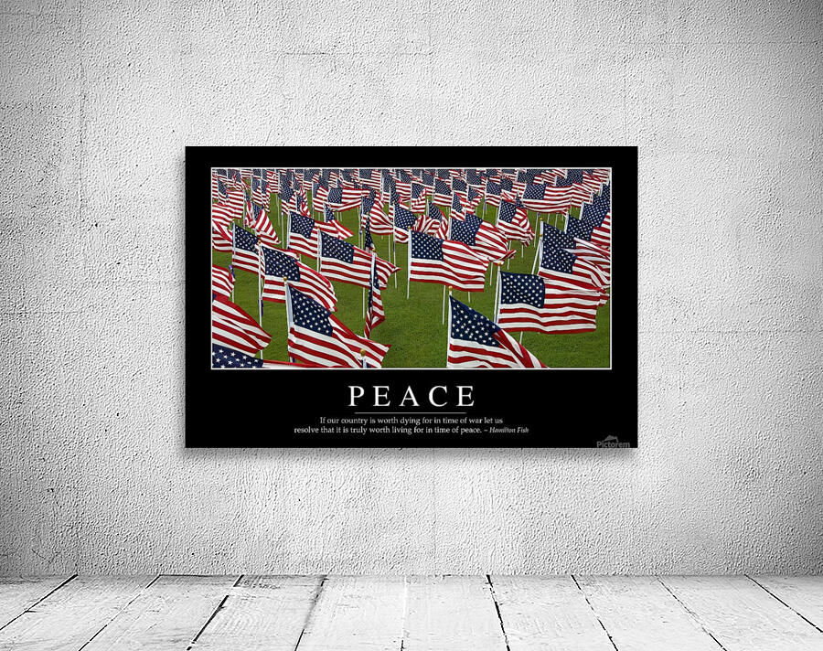 Peace: Inspirational Quote and Motivational Poster Wall Preview