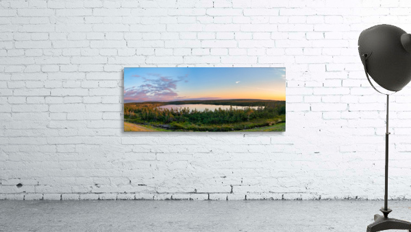 French Lake Sunset Wall Preview