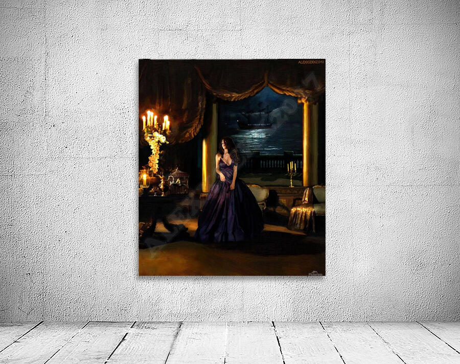 Portrait  Lady in darkblue Tourtuga island  by AlexXserx