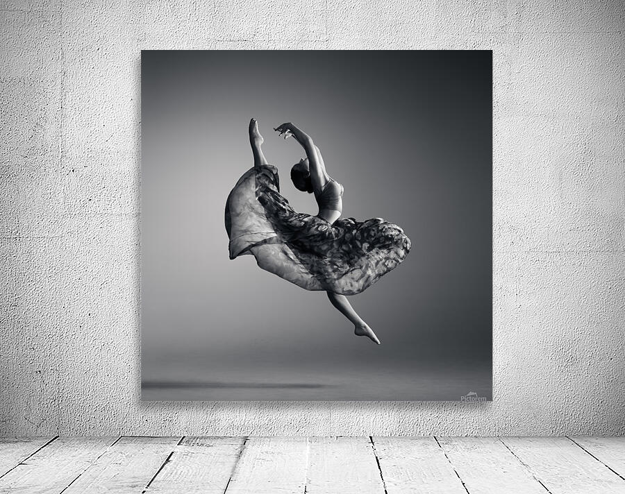 Ballerina jumping by Johan Swanepoel Wall Art