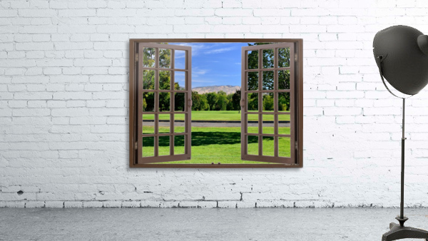 Relaxing Nature Walk - Lawn and Distant Hills Wall Preview