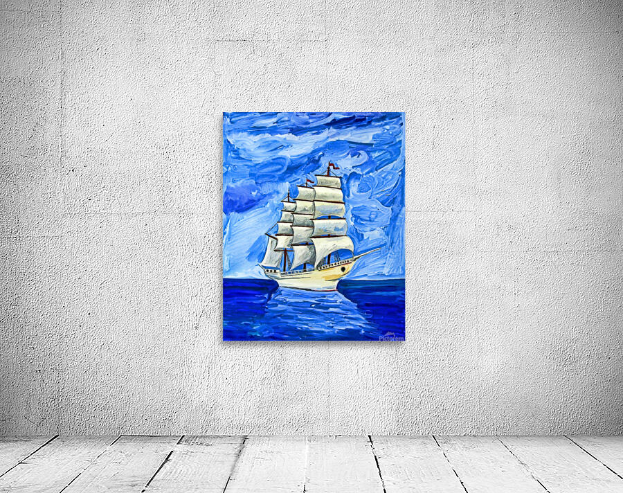 Arte 137 ship oilpaint-style Wall Preview
