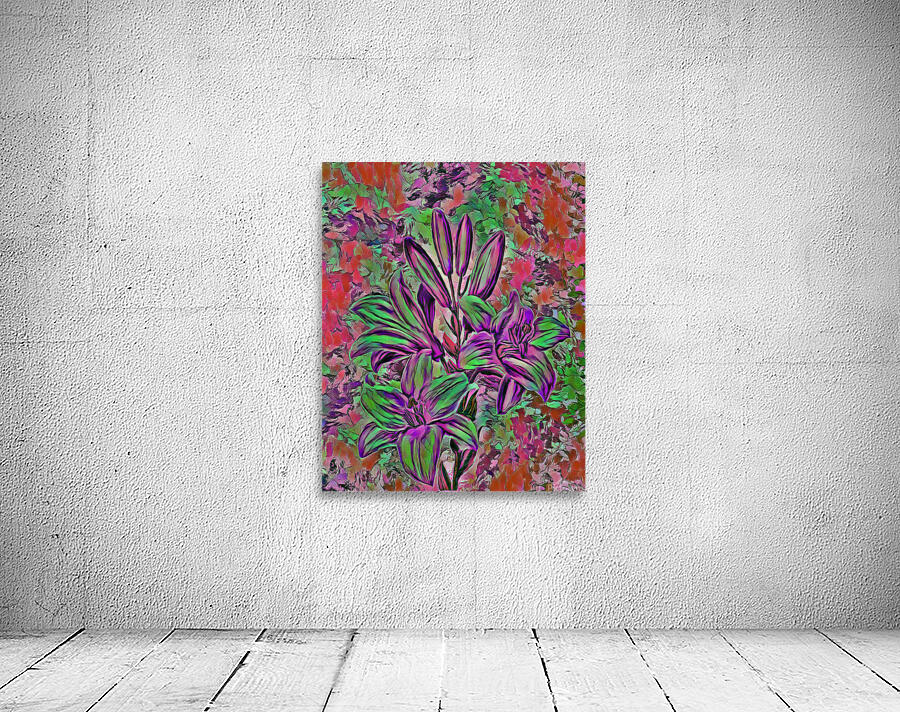 Arte 139 Flowers oil pastel style Wall Preview