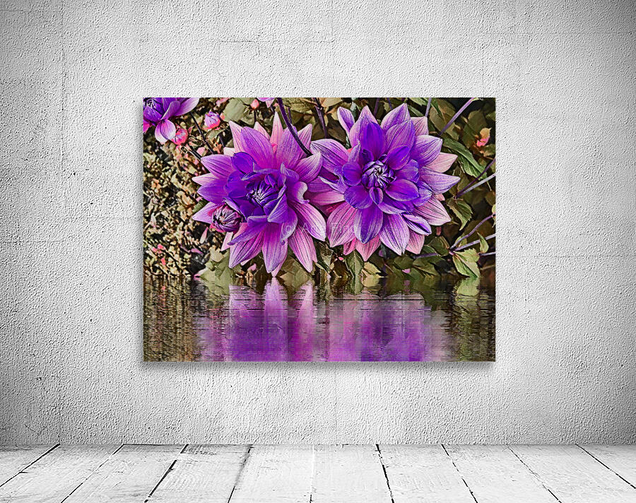 Arte 145 Dahlias Flowers pastel-paint-style Wall Preview