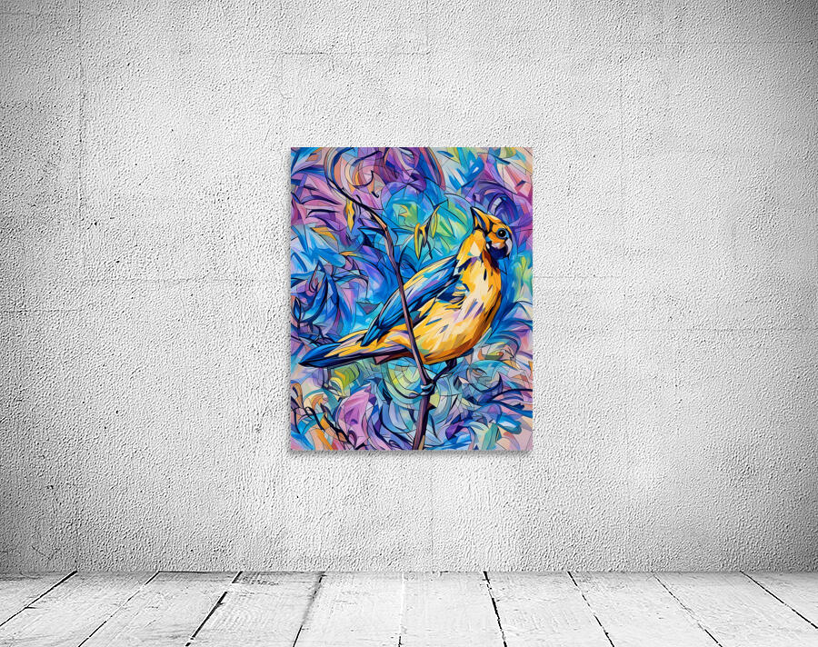 ArtXcl 166 bird on branch  Wall Preview