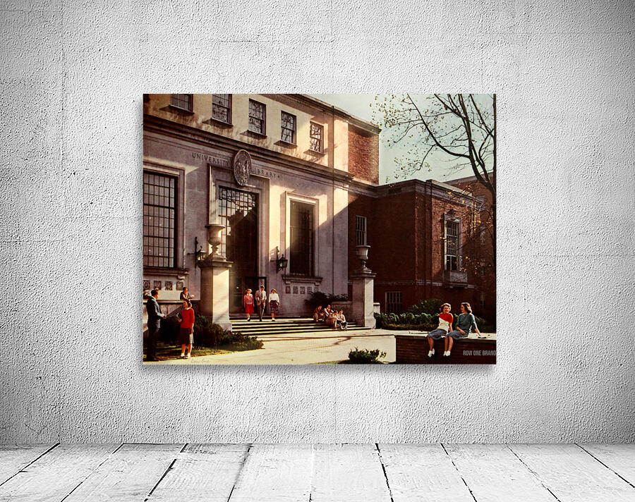 1940s university of west virginia campus art Wall Preview