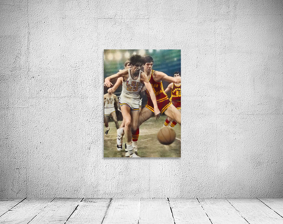 1969 LSU vs. USC Basketball Pistol Pete Art Wall Preview