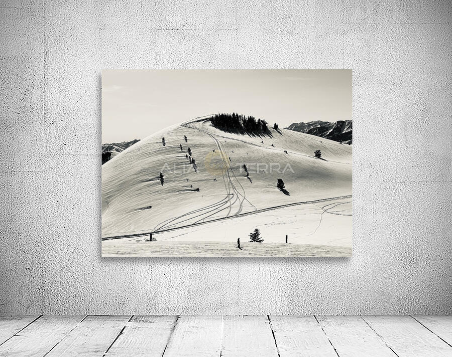 Sepia Skiers  Wall Preview