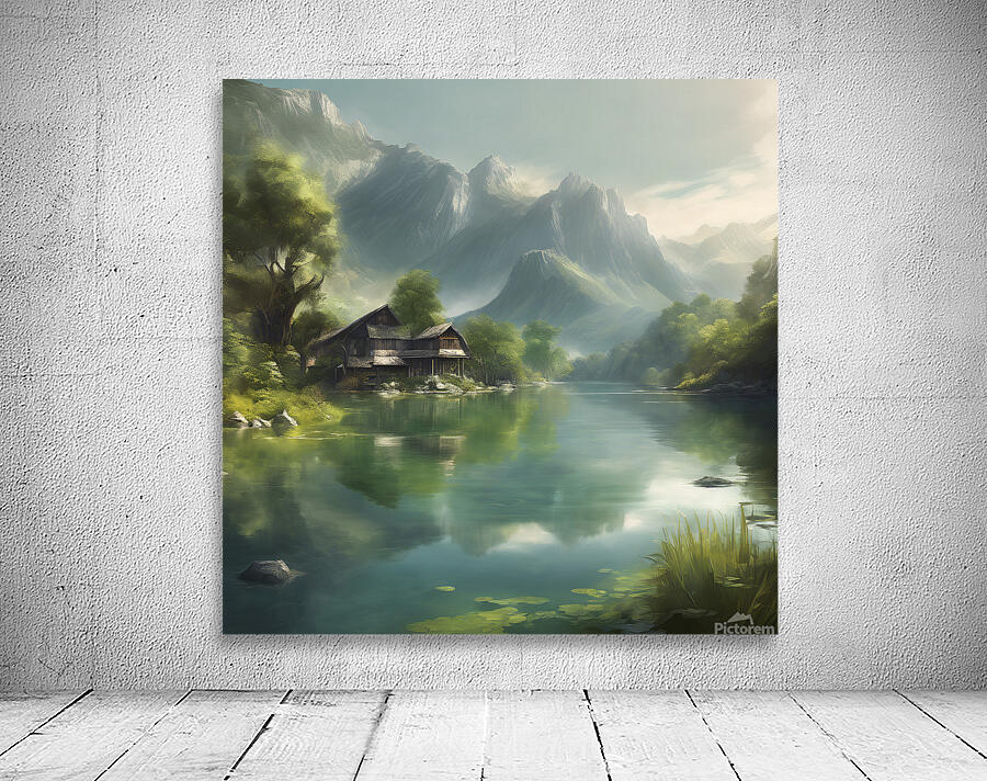 Serenity of Lakes  Take pictures of tranquil lake Wall Preview