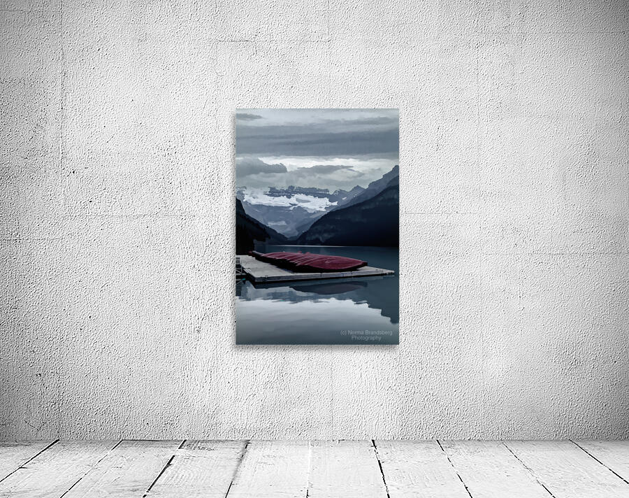 Lake Louise Canoes in Abstract Wall Preview