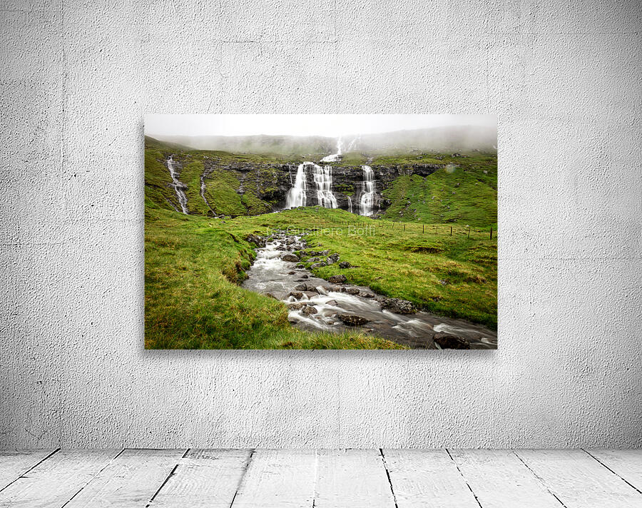 waterfall in faroe islands  by Gualtiero Boffi