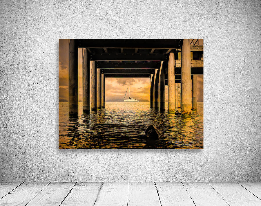 Lake Tahoe Under the Dock Sailboat Wall Preview