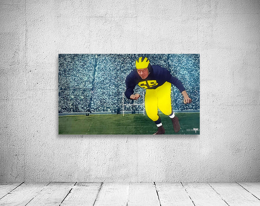 Vintage Michigan Wolverines Football Art Remix Wall Preview