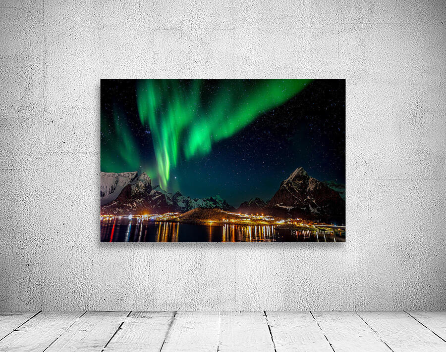 Northern Lights over Reine 2 by Terry J Martin