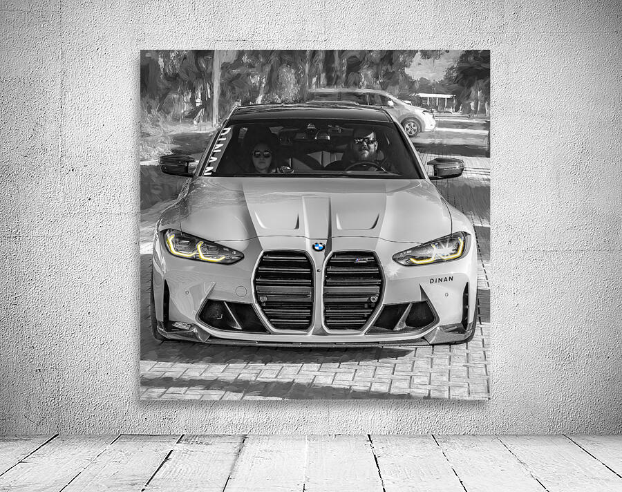 2023 Gray BMW M3 Competition X 3 Wall Preview