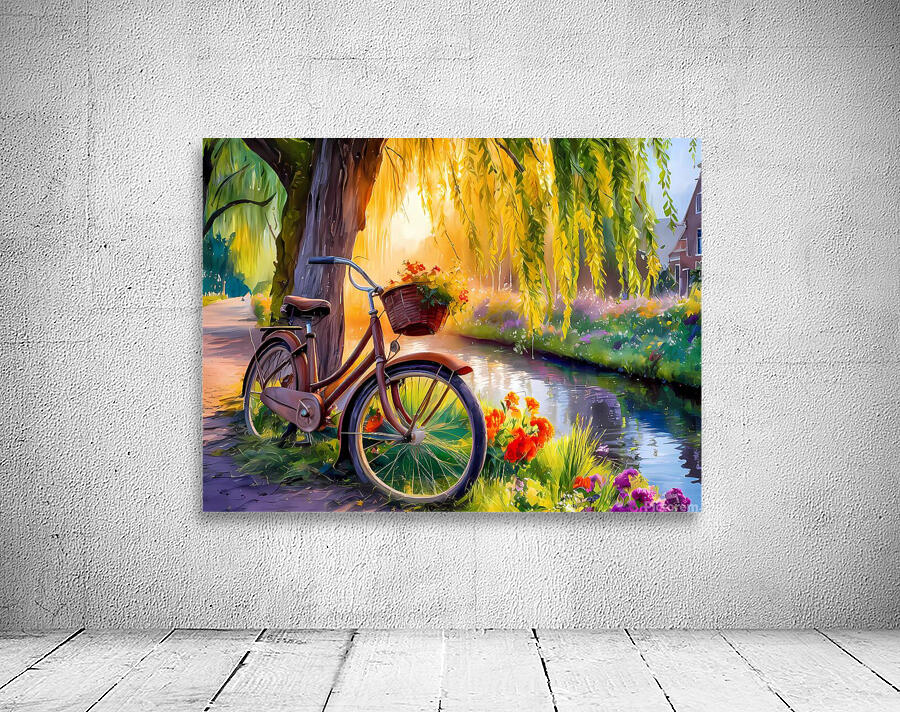  the bicycle beside river  Wall Preview
