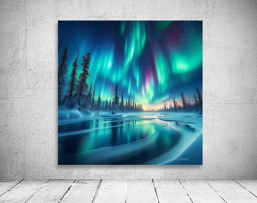 Northern Lights in Winter Wonderland by dratef