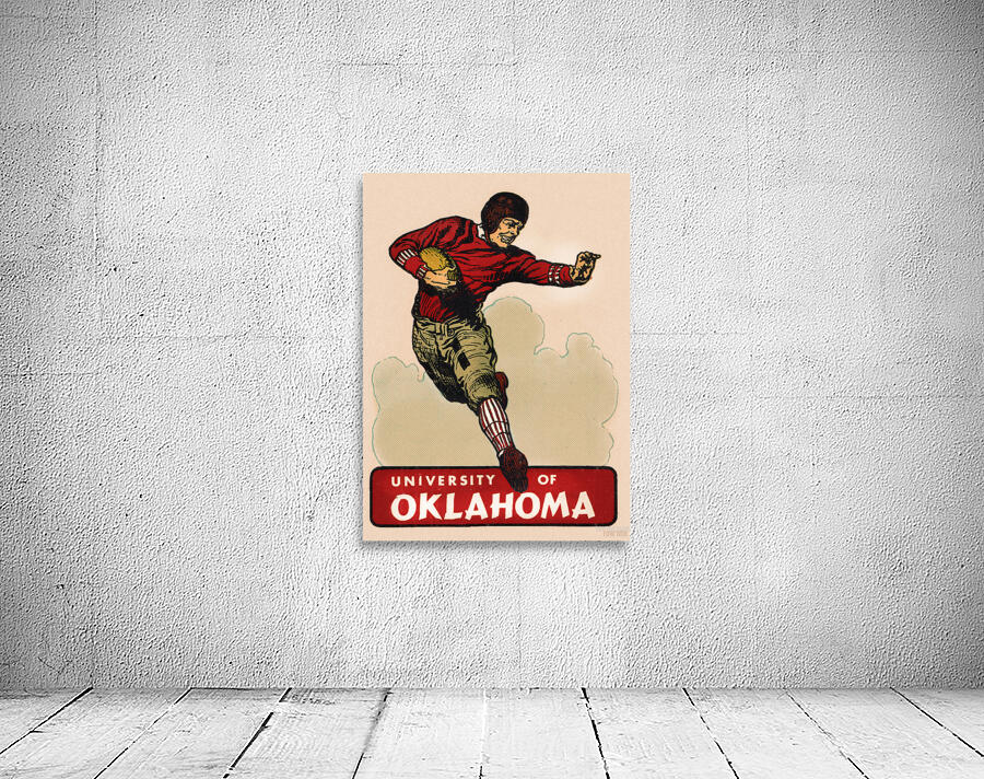 Vintage University of Oklahoma Football Player Wall Preview