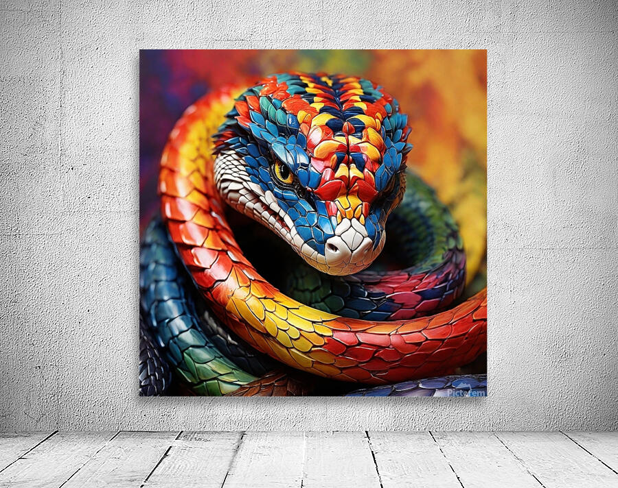 Snake art Colourful by Smart Eboutique Wall Art