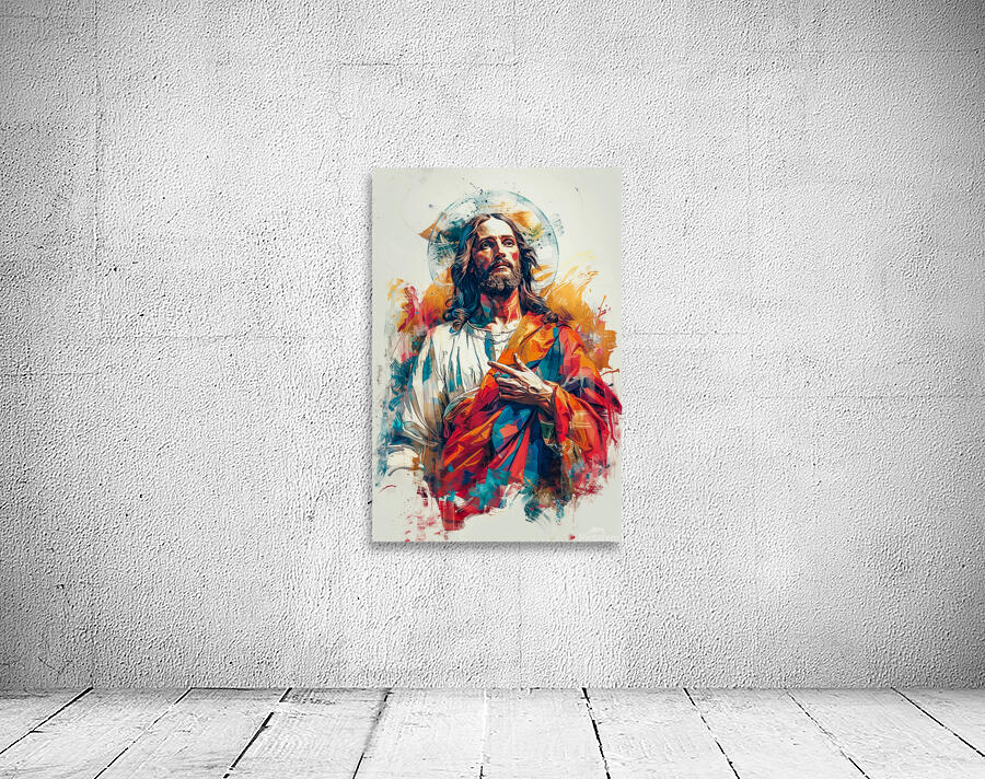 Abstract artistic representation of jesus christ Wall Preview